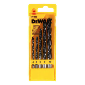 Свредло за дърво DeWALT CV с цилиндрична опашка комплект 4-10 мм, 5 бр., DT4535 thumbnail