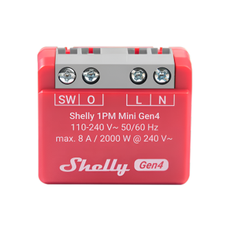 Микромодул Smart реле 1х On/Off 8A с мерител изисква неутрала Shelly 1PM Mini Gen4 – 070809