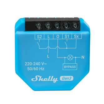 Микромодул Smart реле 1х On/Off 1.2A БЕЗ НЕУТРАЛА Shelly 1L Gen3 – 261637