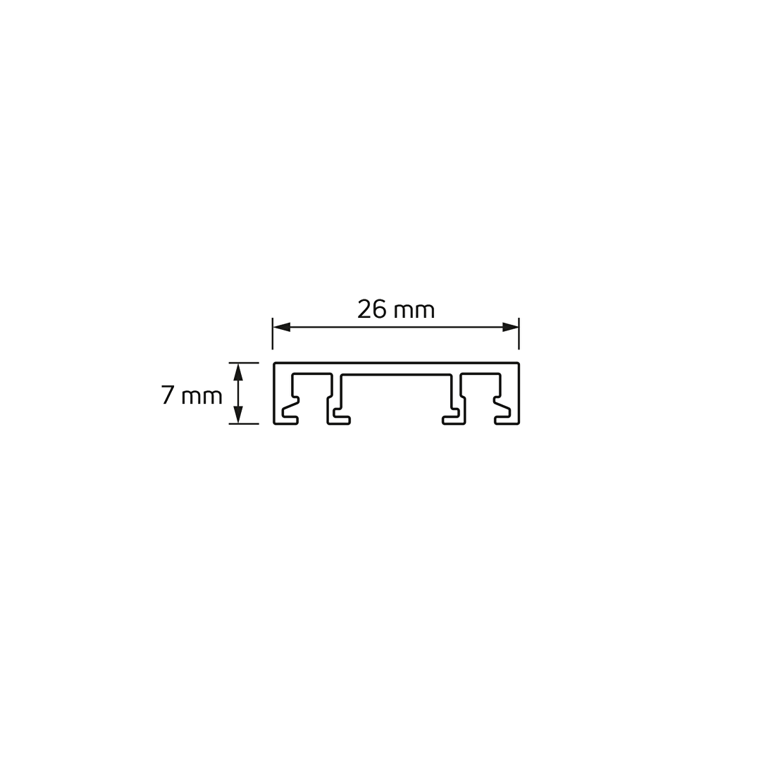 Slim релса за открит монтаж 1 m, 48V DC - Image 2
