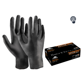 Черни нитрилни ръкавици за еднократна употреба Active DEXT D3660, Тип B/KPT, /100 броя в кутия/ Размер ХЛ thumbnail