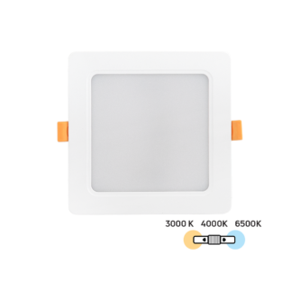 LED панел за вграждане, квадрат 12W, 3000K/4000K/6500K, 220-240V AC, IP54 thumbnail